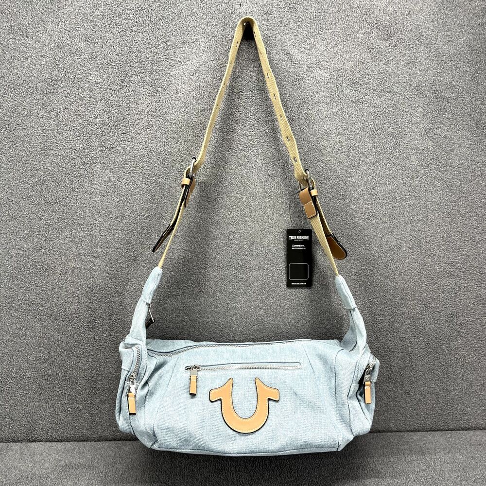 True Religion Boho‎ Crossbody bag Womens Purse Light Blue Shoulder